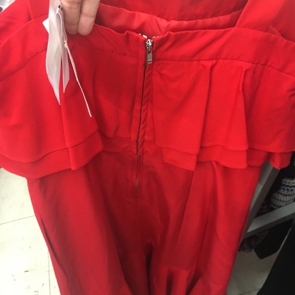 { Jill Stuart } Ruffle Tiered Strap Dress in Poppy - Picture 4 of 6